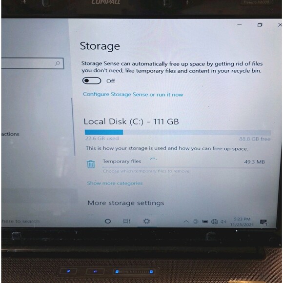 HP Compaq Presario V6000 15" Laptop Win10 Intel 1.60GHz 3GB 100GB DVD AS-IS READ - Picture 4 of 6